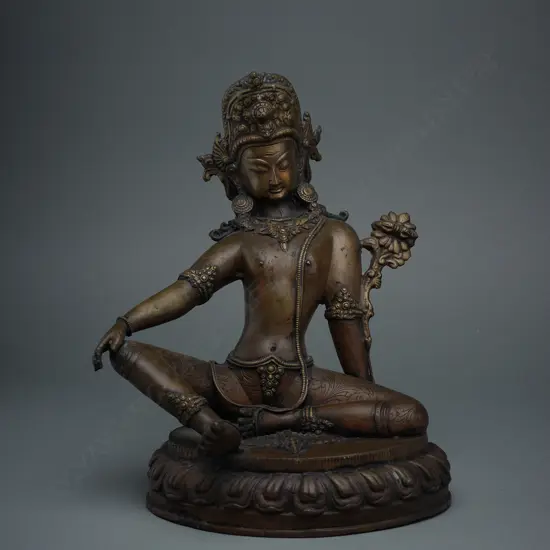Tibetan bronze Green Tara figure,